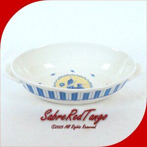 EUC Noritake Casual Gourmet Augratin Bowl Baker In Gourmet Blue